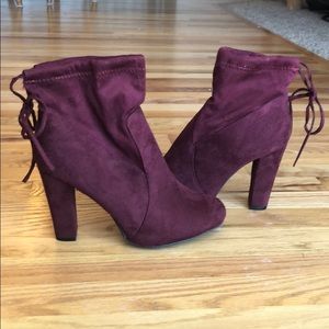 Ankle Tie Booties - Charlotte Russe - Size 10